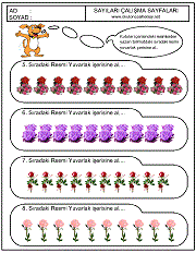 çocuklar için sıralama kavram çalışmaları